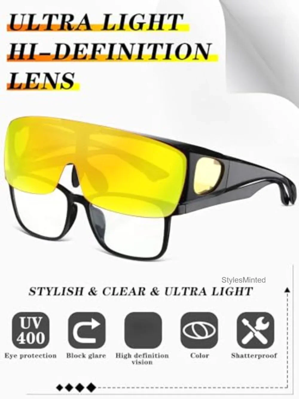 3 Pcs Flip Sunglasses Fit Over Prescription Glasses Polarized Sports